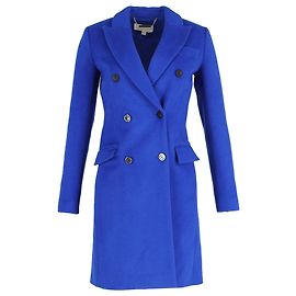 Michael Kors gefütterter Mantel aus blauer Wolle Blau