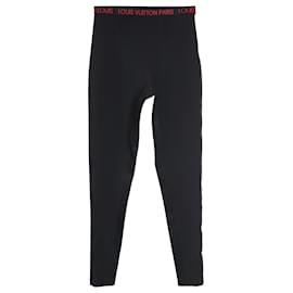 Louis Vuitton-Louis Vuitton Waistband Logo Leggings in Black Polyamide-Black