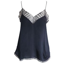 Top a canotta IRO Berwyn in seta blu navy Blu navy