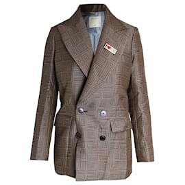 Sandro gefütterter Blazer aus brauner Viskose Braun