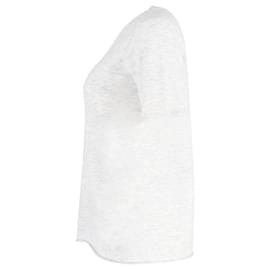 Joseph-Camiseta Joseph Melange con cuello redondo en lana reciclada gris claro-Gris