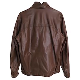 Ermenegildo Zegna-Zegna Sport Biker Jacket in Brown Leather-Brown