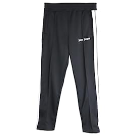Palm Angels-Palm Angels Logo Track Pants in Black Polyester-Black