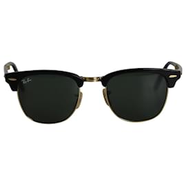Ray-Ban-Ray Ban Clubmaster klassische Sonnenbrille aus schwarzem Acetat-Schwarz