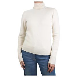 Gabriela Hearst Pull col roulé en cachemire épais crème - taille M Écru