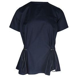 Sacai T-Shirt mit offenem Rücken aus marineblauem Polyester Blau Marineblau