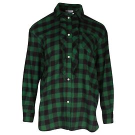 Red Valentino Camicia REDValentino Boyfriend Fit in flanella a quadri in cotone verde Altro