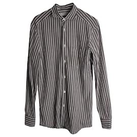 Ermenegildo Zegna-Ermenegildo Zegna Striped Button Up Shirt in Multicolor Cotton-Multiple colors