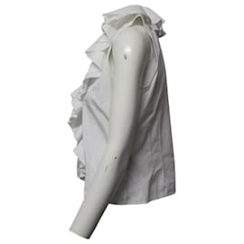 Autre Marque-Blusa con volantes de algodón blanco de Lauren Ralph Lauren-Blanco