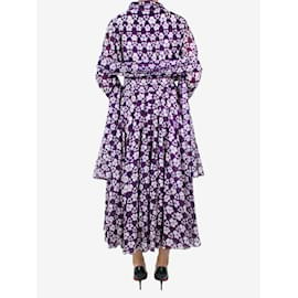 Autre Marque-Purple floral printed shirt dress - size US 10-Purple