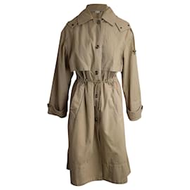 Michael Kors-Michael Michael Kors Hooded Trench Coat in Beige Cotton-Beige
