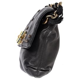 Lanvin-Lanvin Paris Happy Studded Mini Crossbody Bag in Black Leather-Black