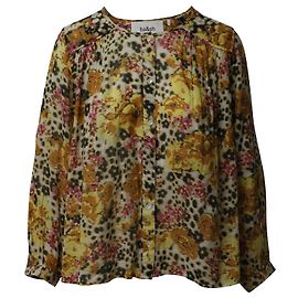 Ba&sh Doddy Bluse mit Blumendruck aus gelber Baumwolle Gelb