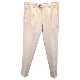 Calça Brunello Cucinelli Leisure Fit em Algodão Bege Bege