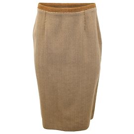 Philosophy di Alberta Ferretti Bleistiftrock aus brauner Wolle Braun