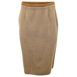 Philosophy Di Alberta Ferretti-Philosophy di Alberta Ferretti Pencil Skirt in Brown Wool-Brown