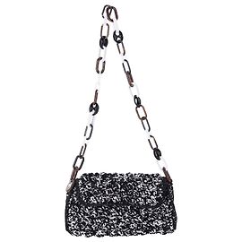 Borsa M Missoni Chain Link in cotone Nero Nero