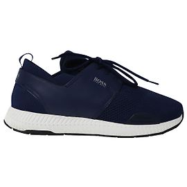 Hugo Boss Boss Low Top Sneakers in Navy Blue Polyester Blue Navy blue