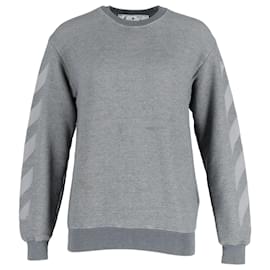 Off White-Sudadera Off-White Arrows con cuello redondo en algodón gris-Gris