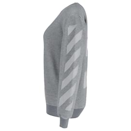 Off White-Off-White Arrows Rundhals-Sweatshirt aus grauer Baumwolle-Grau