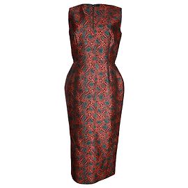 Rochas Printed Midi Dress in Multicolor Polyester Other Python print