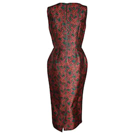 Rochas-Rochas Printed Midi Dress in Multicolor Polyester-Multiple colors