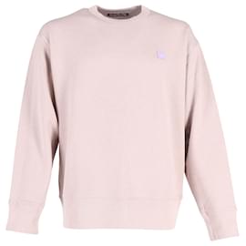Acne Studios Face Patch Sweatshirt aus rosa Baumwolle Andere