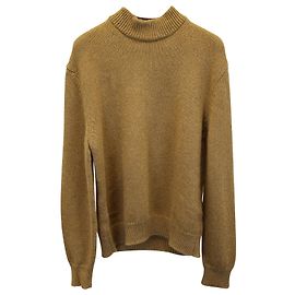 Tom Ford Stehkragen-Strickpullover aus braunem Kaschmir und Wolle Braun