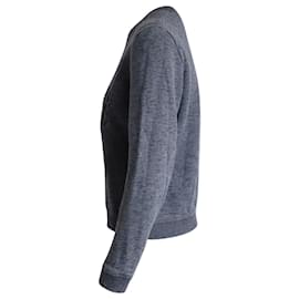 Kenzo-Kenzo Embroidered Tiger Melange Sweatshirt in Grey Cotton-Grey