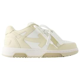 Off White-Tênis Out Of Office - Off White - Couro - Branco/bege-Marrom,Bege