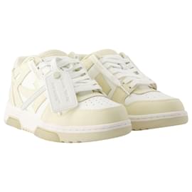 Off White-Out Of Office Sneakers - Off White - Leather - White/Beige-Brown,Beige