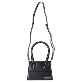Jacquemus-Jacquemus Le Chiquito Moyen Handbag in Black Leather -Black
