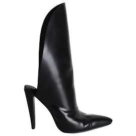 Alexander Wang Lin Polished Boots in Black Leather Black