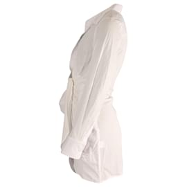 Jacquemus-Jacquemus La Robe Bahia Shirt Dress in White Cotton-White