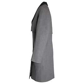 Alexander Wang-Alexander Wang Reversible Double-Breasted Coat in Grey Virgin Wool-Grey