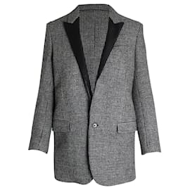 Saint Laurent-Einreihige Jacke von Saint Laurent aus grauer Wolle-Grau