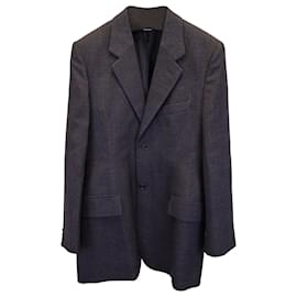 Balenciaga-Balenciaga Grid Lines Single-Breasted Blazer in Multicolor Virgin Wool-Other,Python print