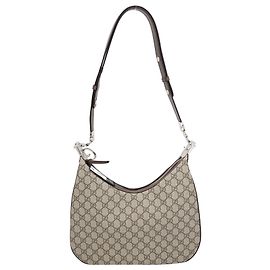 Gucci Attache Medium Shoulder Bag in Beige Canvas Beige