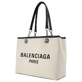 Balenciaga-Duty Free Tote Bag M - Balenciaga - Cotton - Beige-Beige
