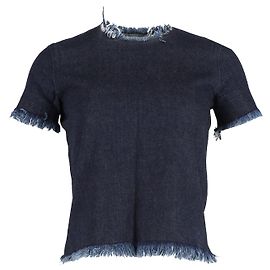 Camiseta vaquera deshilachada Marques Almeida de algodón azul Azul