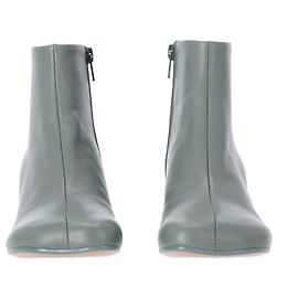 Maison Martin Margiela mm6 Maison Margiela 45mm Botins com bico quadrado em couro verde sálvia Verde