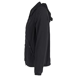 Ami Paris-AMI Paris Hooded Bomber Jacket in Black Polyester-Black