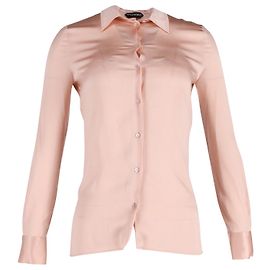 Tom Ford Button-Down-Bluse aus rosa Seide Pink