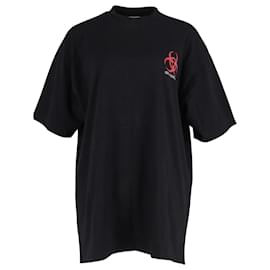 Vêtements-Vetements Genetisch verändertes, übergroßes T-Shirt aus schwarzer Baumwolle-Schwarz