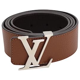 Louis Vuitton LV Initiales 40mm Reversible Belt Anthracite Leather. Size 110 cm