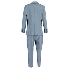 Theory-Blazer à simple boutonnage et pantalon court Theory en laine bleue-Bleu