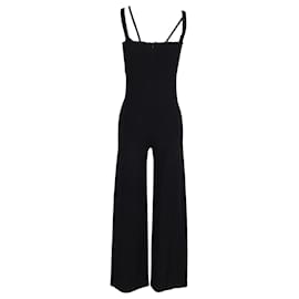 Stella Mc Cartney-Stella McCartney Strappy Sleeveless Jumpsuit in Black Viscose-Black