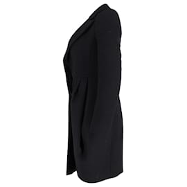 Prada-Maßgeschneiderter Prada-Mantel aus schwarzer Wolle-Schwarz