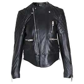 Balenciaga-Balenciaga Biker Jacket in Black Leather-Black