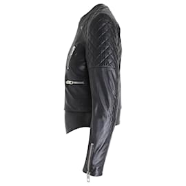 Balenciaga-Balenciaga Bikerjacke aus schwarzem Leder-Schwarz